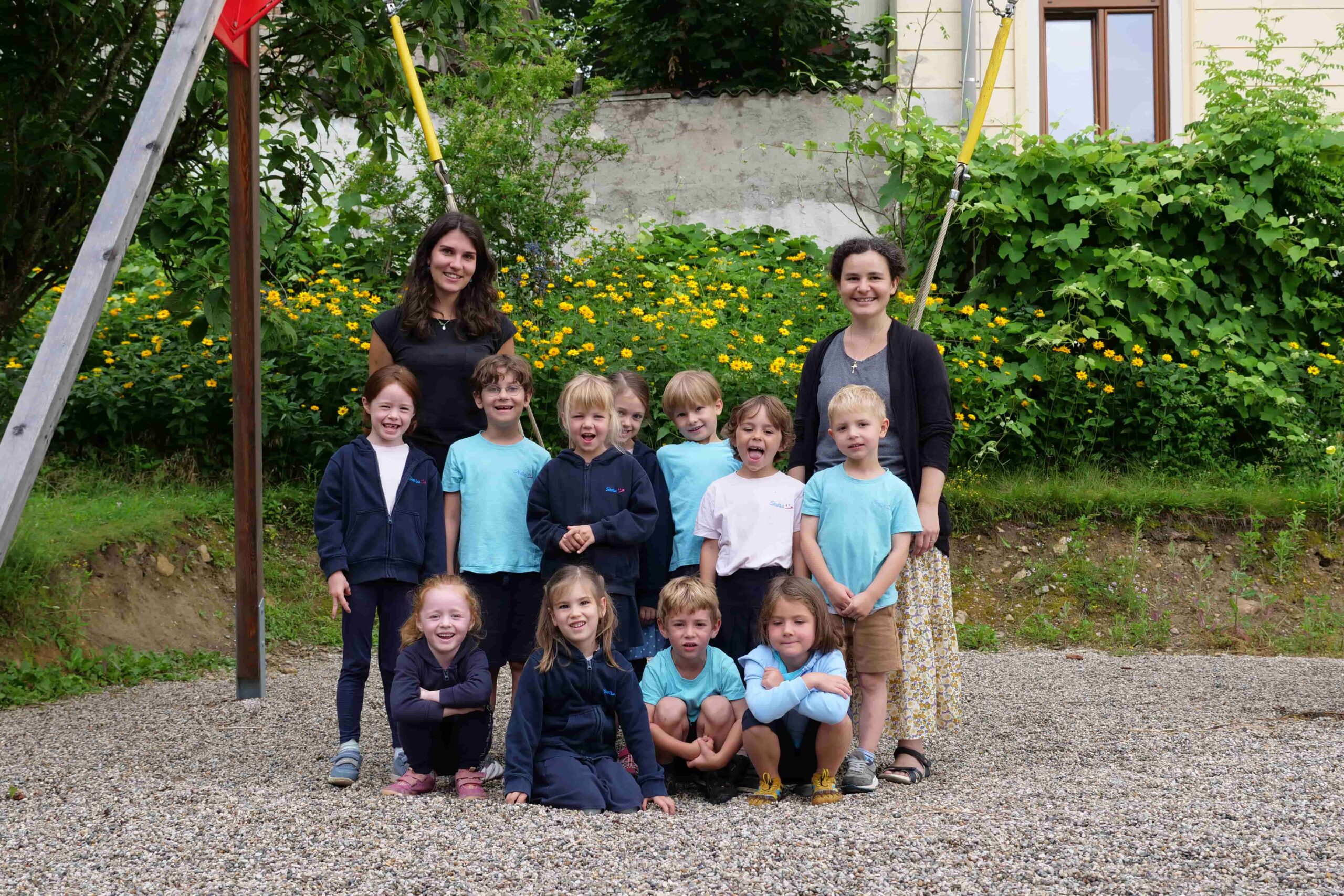 Kindergartenkinder beim Spielen am Campus Stella